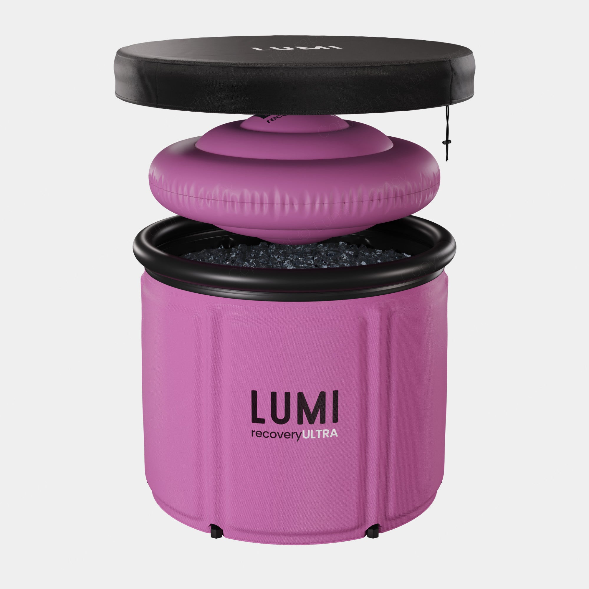 The LUMI Max Ultra ice bath in Pink.