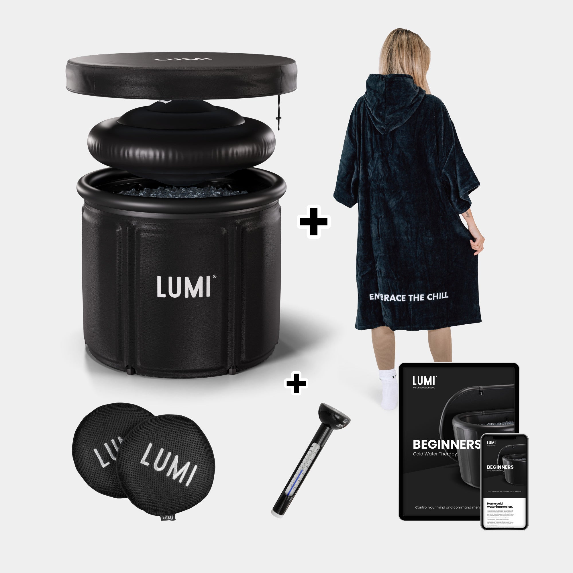 LUMI Cold Club Starter set - Get an ice bath, poncho and accessories