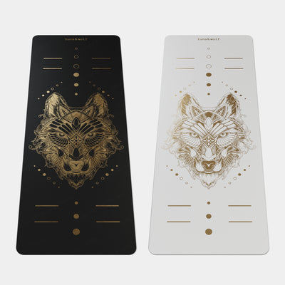 Eco Wolf Yoga Mat - Gold Edition